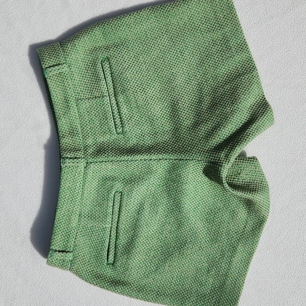Banana Republic Basketweave Shorts - Green & Tan Sz 00 Petite - Picture 2 of 10